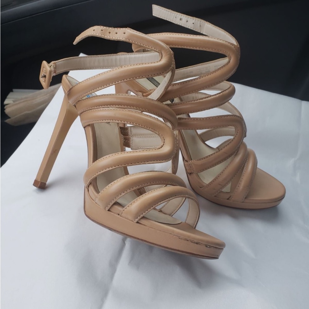 Zara Basic Nude Heels View 4